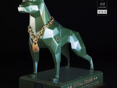 Pitbull sculpte 3D model