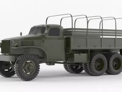 military truck 3D model by javidan - Textured