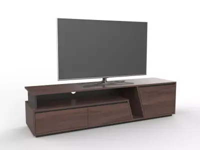 Modern Minimalist TV Stand Cabinet Media Console Free 3D model