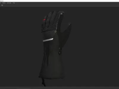 winter Gloves Low-poly 3D model Low-poly 3D model