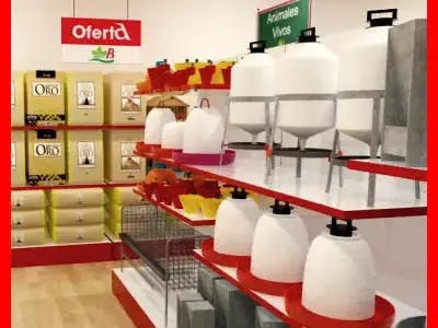Pet Animal Fodder and Feed Shop 3D model