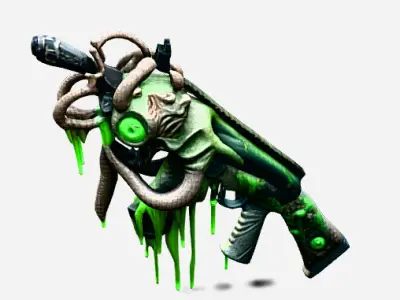 Pack of 10  Gun Model   High on Life Style 3D model