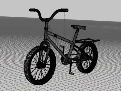 Vibrant Orange Bicycle 3D model