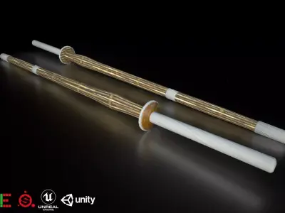 HIE Game Ready Shinai D180411 Low-poly 3D model