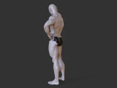 Bodybuilder Pose 3D print model 4