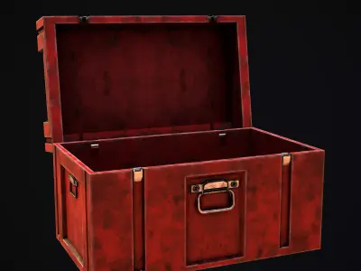 Metal Health Box Low-poly 3D model