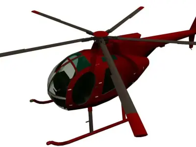 helicopter Low-poly 3D model from CGTrader