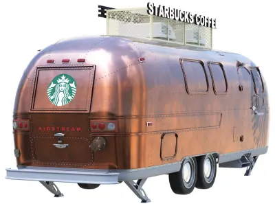 Starbucks Coffee trailer Dubai 3D model