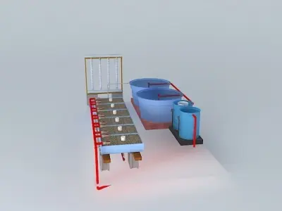Aquaponics system  3D model