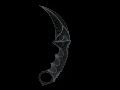 Hell karambit Free low-poly 3D model