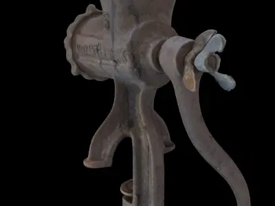 Old manual meat grinder 3D model