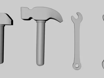 Stylized Tools 3D model