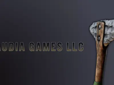 RPG Game Stone Axe Low-poly 3D model