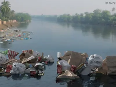 Floating Trash HELP Installation 3D model