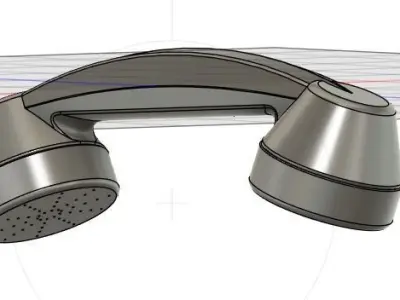 Retro Telephone Handset Free 3D print model