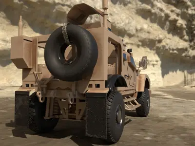 American Military Vehicle Low-poly 3D model