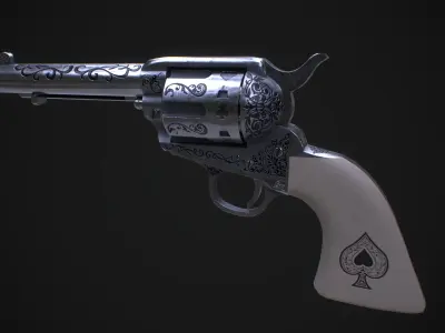 Revolver  Colt 1873 Free low-poly 3D model
