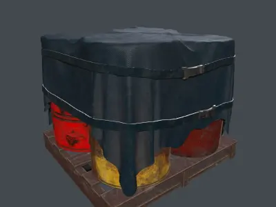 Military Material Low-poly 3D model 4