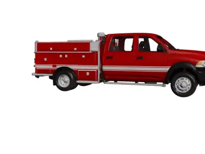 Pickup Fire Truck 3D Model Light Duty Emergency Response  3D model