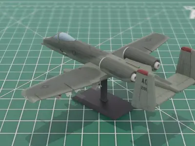 A10 Warthog Attack Jet 3D Printer STL Model 3D print model