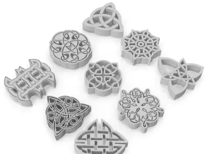 Celtic Symbols 01 3D model