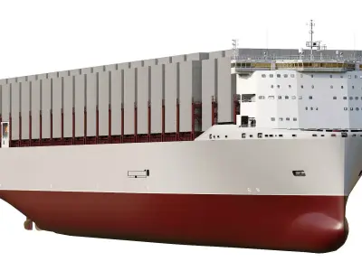 Next Generation Container Ship Grey 3D model