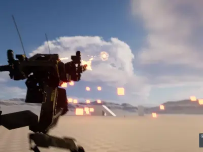 Robot Mech Game Ready Blender Model Low-poly 3D model