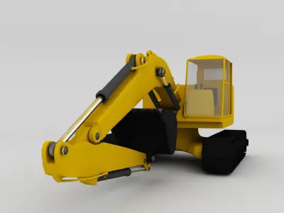 this is 3d jcb model file type OBJ 3D model