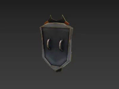Shield Pbr gamerady stylized paint Low-poly 3D model