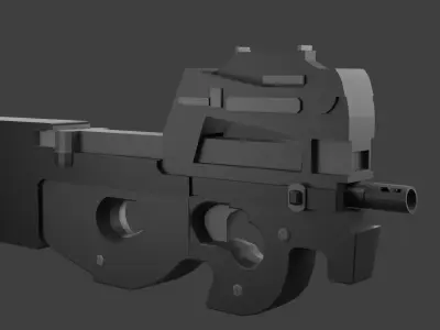 Simple P90 Free 3D model