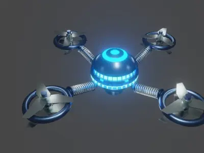 Sci-Fi Space Drone 3D Model 3D model