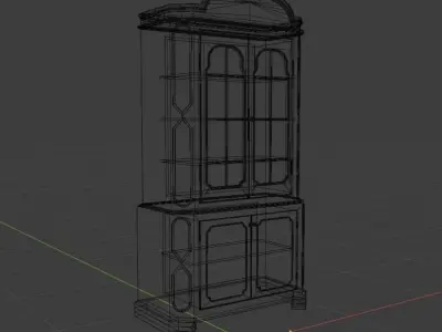 Victorian Cupboard Low-poly 3D model