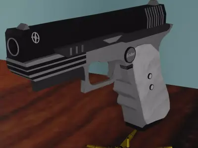 pistol gun Free low-poly 3D model