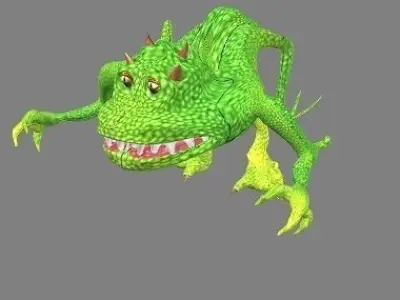 Dinosaur 1 animated lizard 3D model
