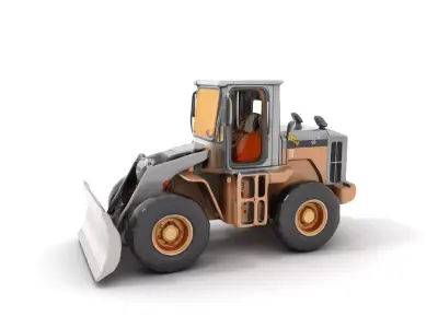 Industrial Bulldozer model pack Low-poly 3D model