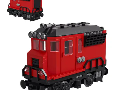 Train Mini Diesel-Electric Extinguisher Class B 3D model