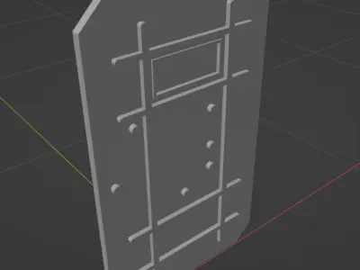 Riot Shield Low-poly 3D model