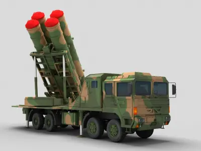 Chinese HQ 22 Air Defense Missile 3D model
