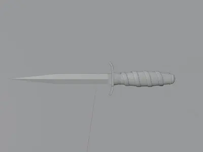 Dagger Low-poly 3D model 7