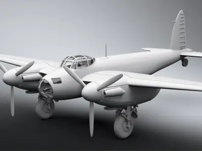 De Havilland Mosquito late scale model 3D print model