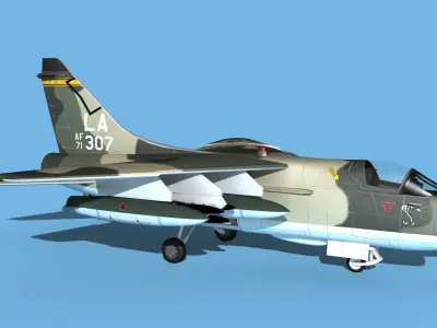 Chance Vought A-7E Corsair II V07 USAF 3D model