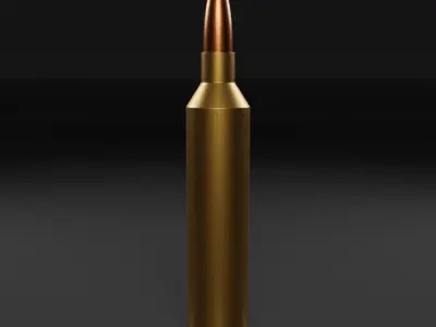 Bullet for snipper 3D model Low-poly 3D model