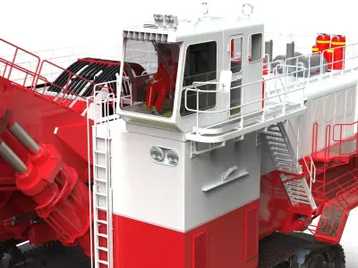 Poclain Hydraulic Mining Excavator 3D model