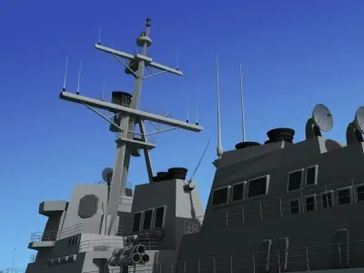 Burke Class Destroyer DDG 54 USS Curtiss Wilbur 3D model