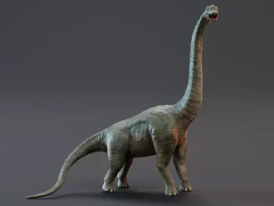 Brachiosaurus - Realistic Dinosaur Rigged 3D model
