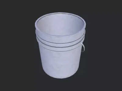 Plastic Pail Low-poly 3D model
