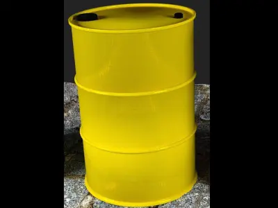 Oil barrel Free low-poly 3D model shop