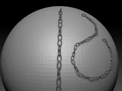 free simple chain imm brush for zbrush Free 3D model
