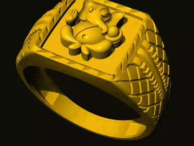 ganesh ganesha ring 3D print model