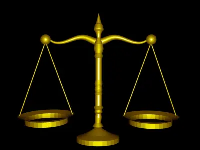 Scales of Justice Model ply obj fbx stl dae 3D model
